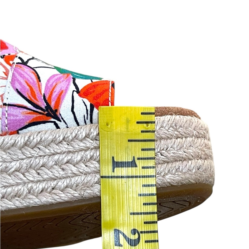 TOMS Claudine Wedge Floral Espadrilles Platform Sandal Wome’s Size 8 - Picture 9 of 10